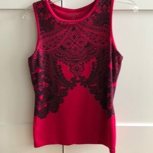 Size small fuchsia and black Athleta tank top